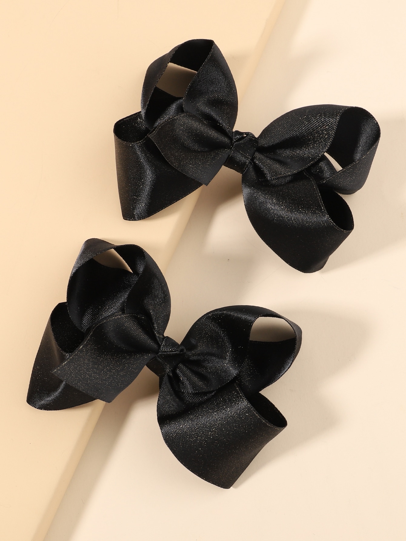 Ribbon Bow Gift - 2 adet düz renk saç tokası