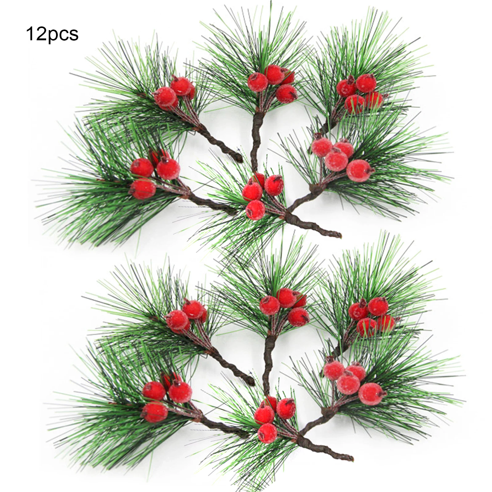 Christmas Wreath Fake - 12 adet El Yapımı DIY Mini