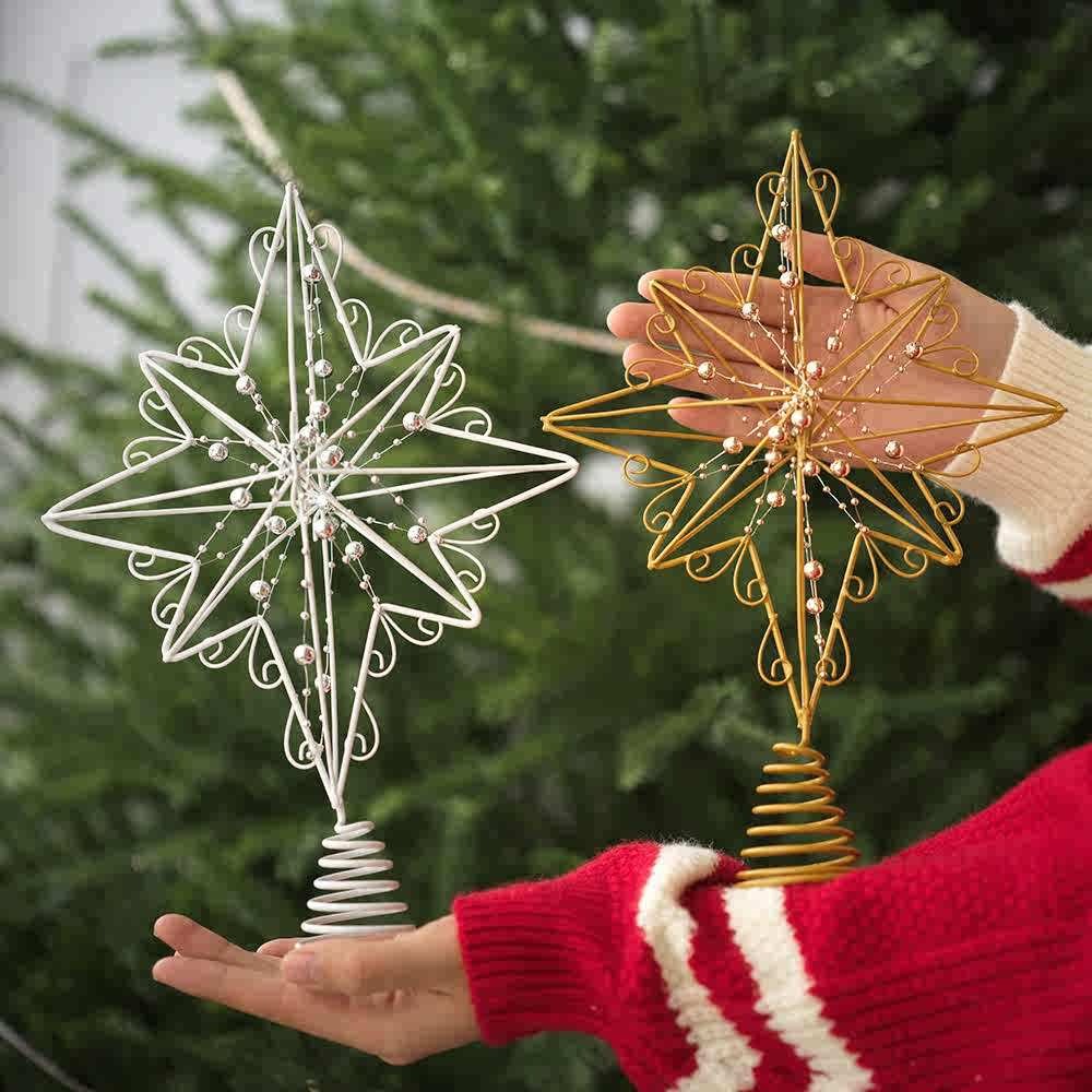 Star Tree Topper - 12.6 Inç Yaratıcı Led Işıklar Glitter