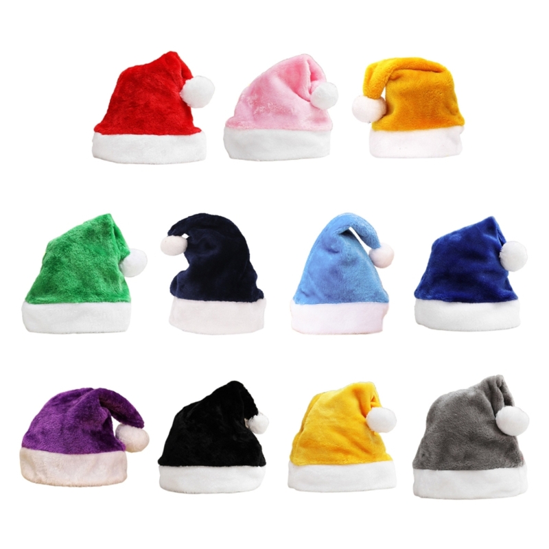 Santa Hat Plush - X90F Karnaval Noel Baba Kalınlaşmak Bere