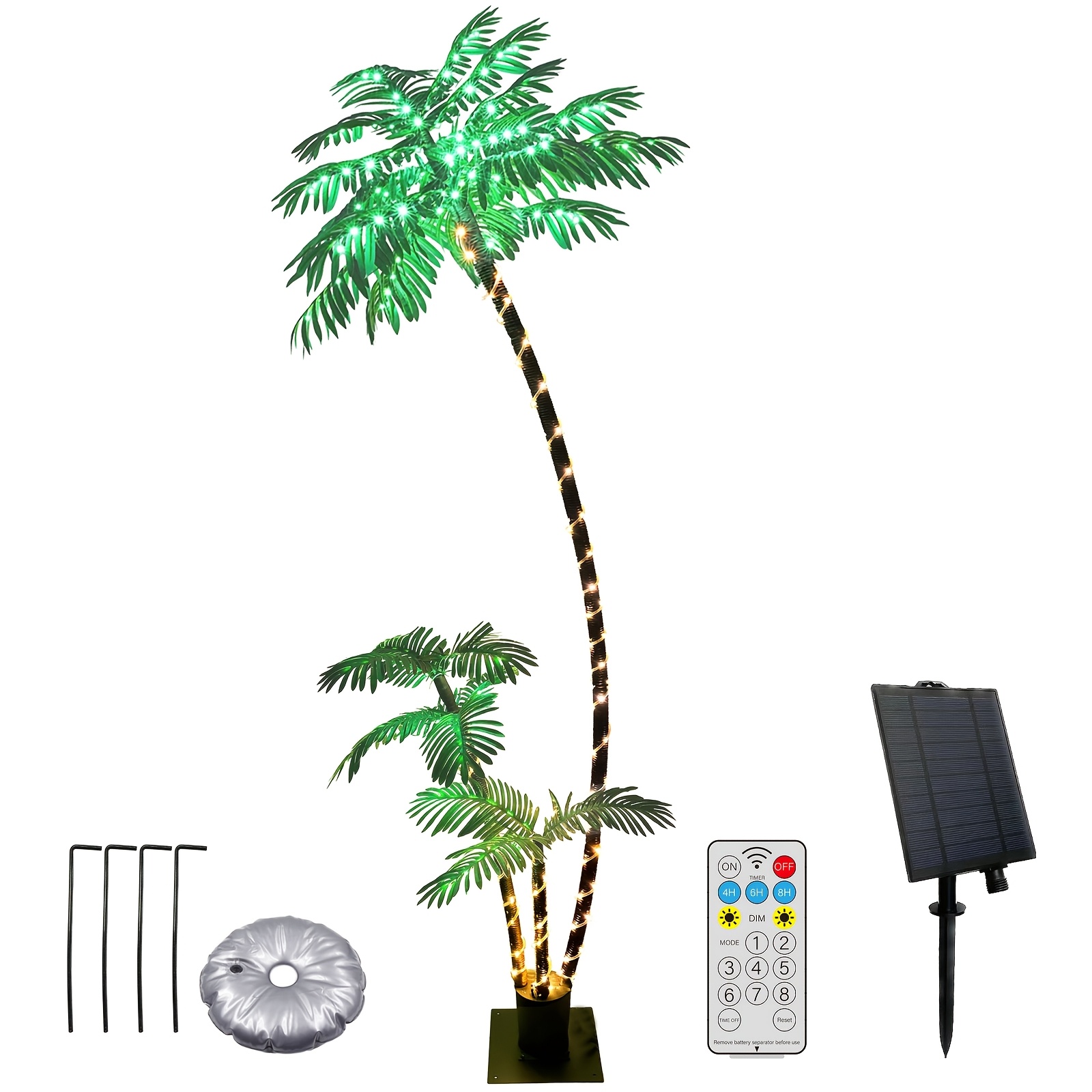 Christmas Tree Artificial - 7ft Güneş Enerjili Yapay Palmiye Ağacı
