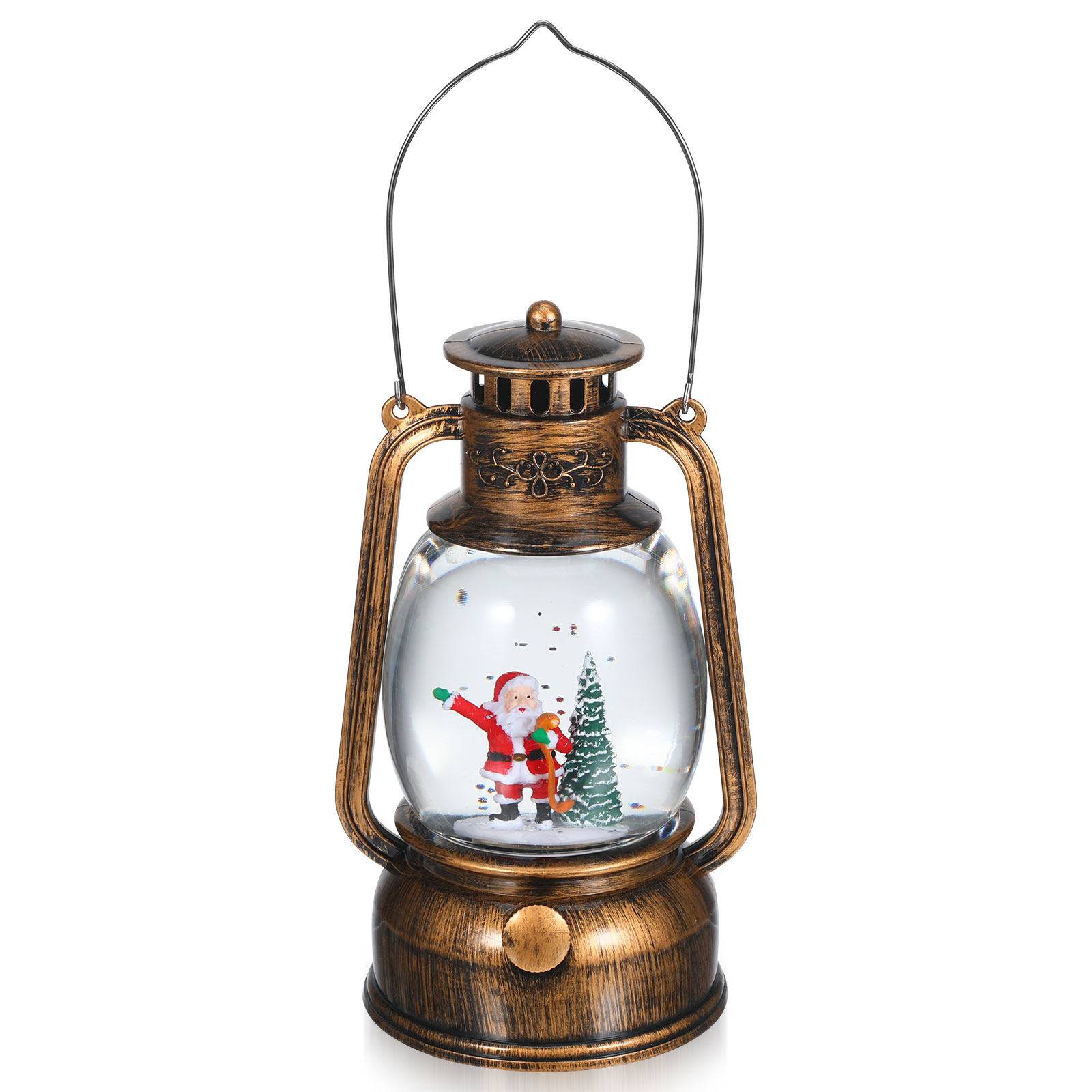 Snow Globe Musical - Işıklı Müzikli Kar Küresi Feneri Noel