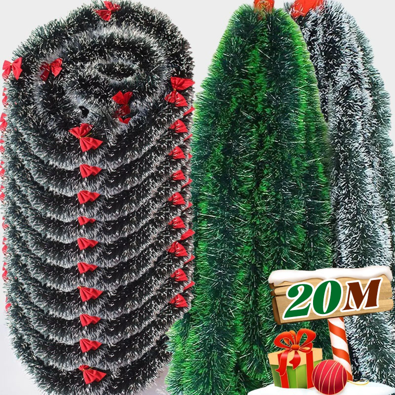 Tinsel Garland Decoration - Noel Tinsel Kurdeleler Şerit Simli Çelenk