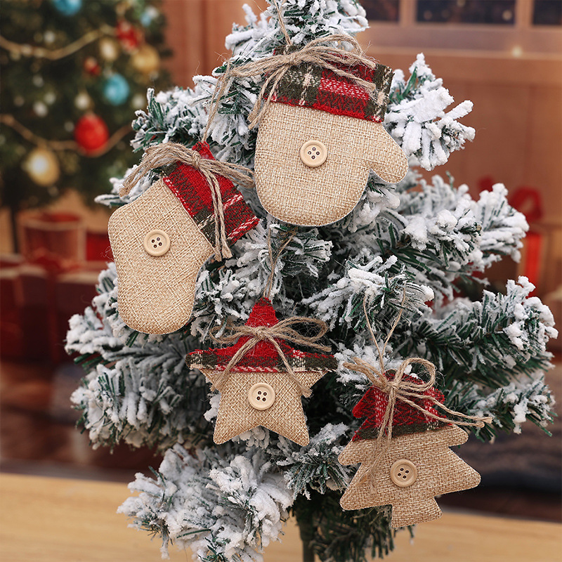 Christmas Stocking Hanging - 4 Adet Noel Ağacı Süsleme Asılı