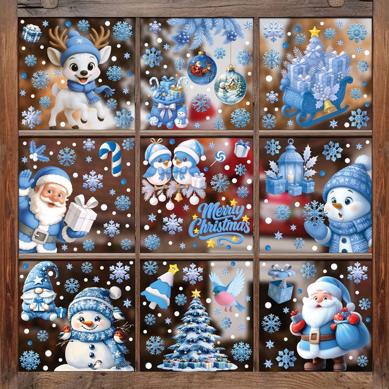 Snowflake Window Decal - 1 takım Noel kar tanesi pencere
