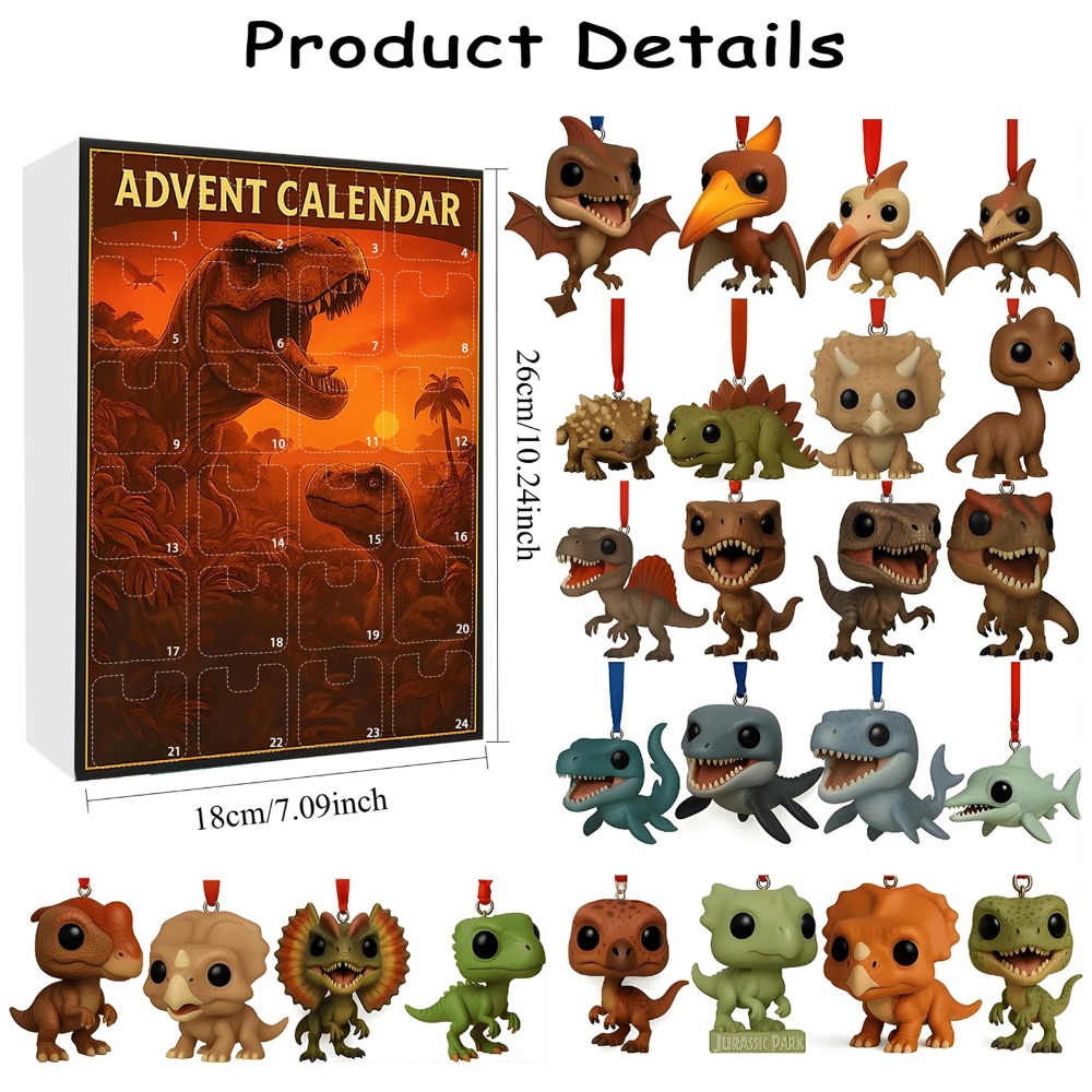 Advent Calendar Gift - Dinozor Parkı Noel Geri Sayım Takvimi,