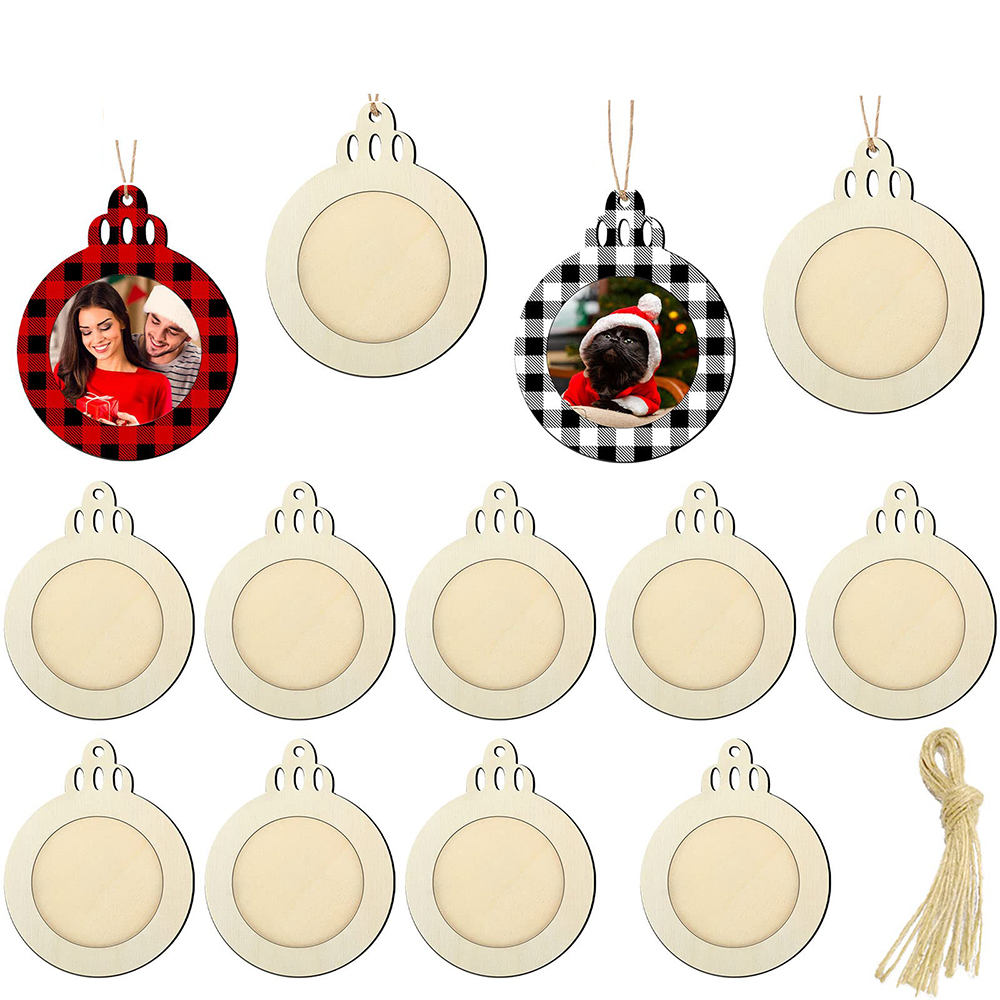 Ornament Ball Set - 10 adet Noel Resim Çerçevesi Süsler