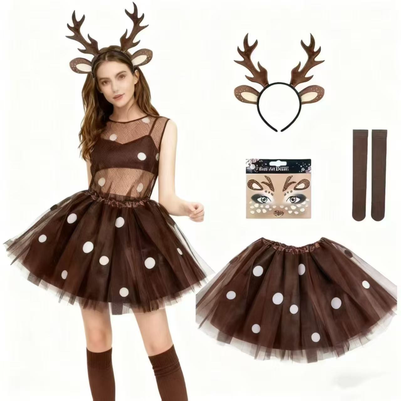 Reindeer Antlers Headband - Ren Geyiği Kostüm Seti Boynuzlu Kafa