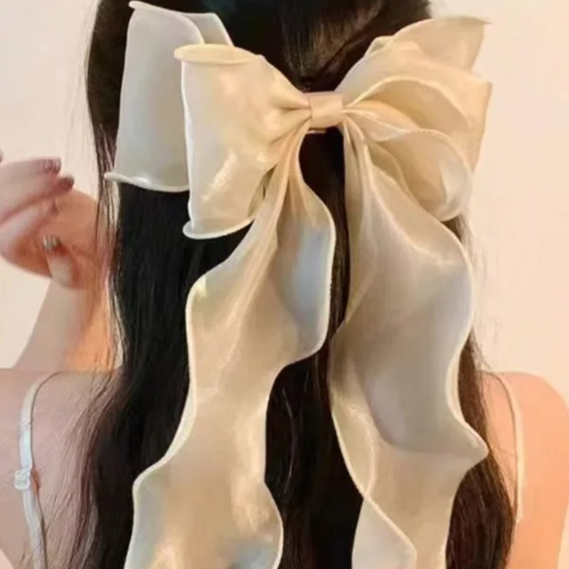 Ribbon Bow Gift - Fransız Tarzı Siyah Organze Fırfırlı Kurdele