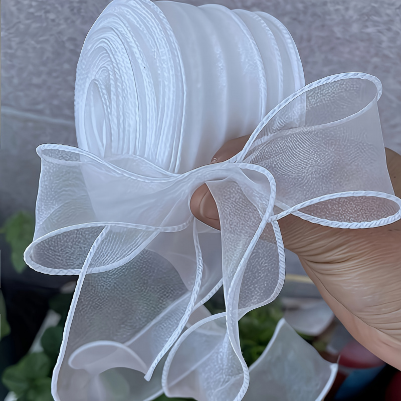 Ribbon Bow Gift - Organze kurdele dalgalı kenar balık kuyruğu