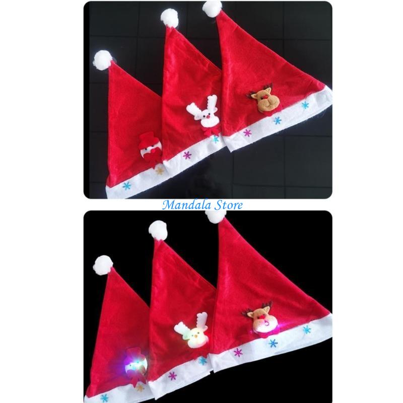 Santa Hat Plush - U2JC Noel Şapka Yetişkin LED Parlayan
