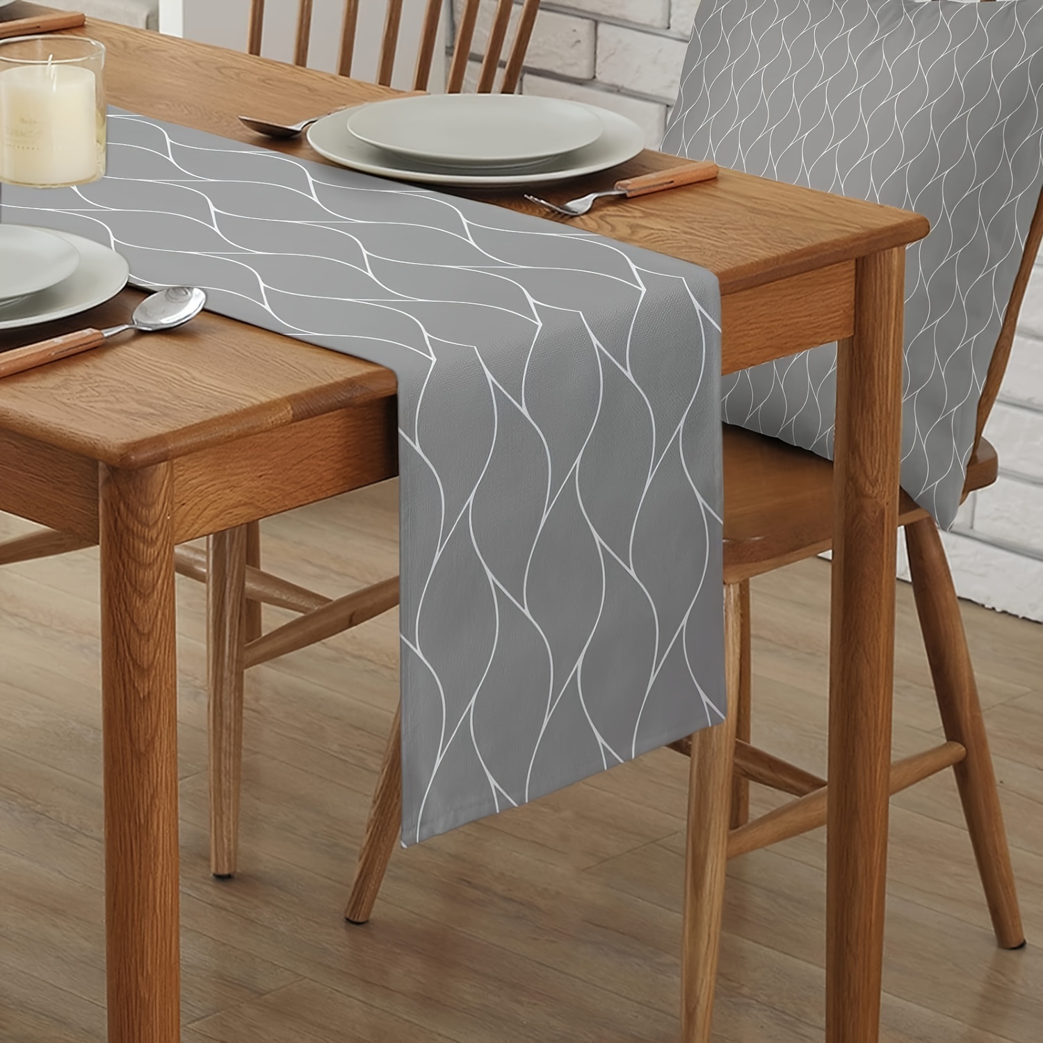 1 adet Gri Masa Koşucu yemek m - Christmas Table Runner incelemesi ve fiyatı