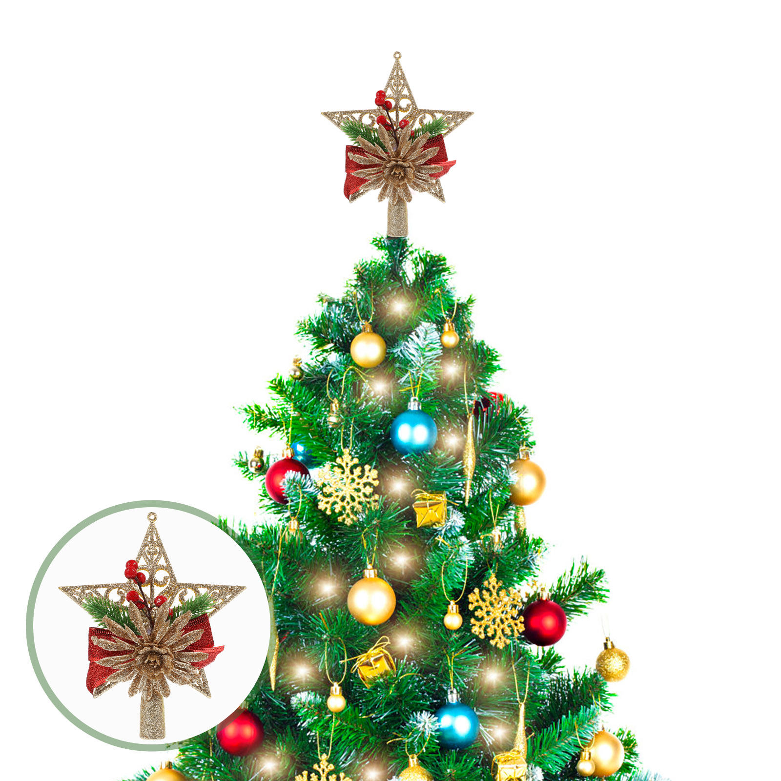 1 adet Noel Ağacı Tepesi Süsü  - Star Tree Topper incelemesi ve fiyatı