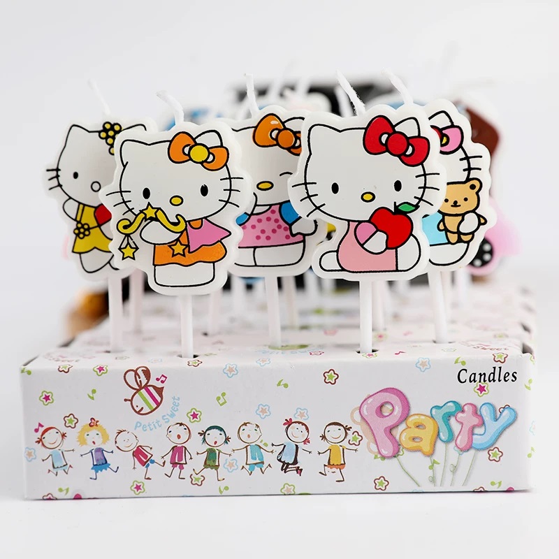 5 adet/takım Kawaii HelloKitty - Holiday Candle Set incelemesi ve fiyatı