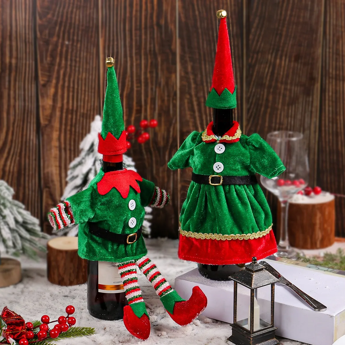 Noel sevimli Elf şarap şişesi  - Elf Costume Christmas incelemesi ve fiyatı