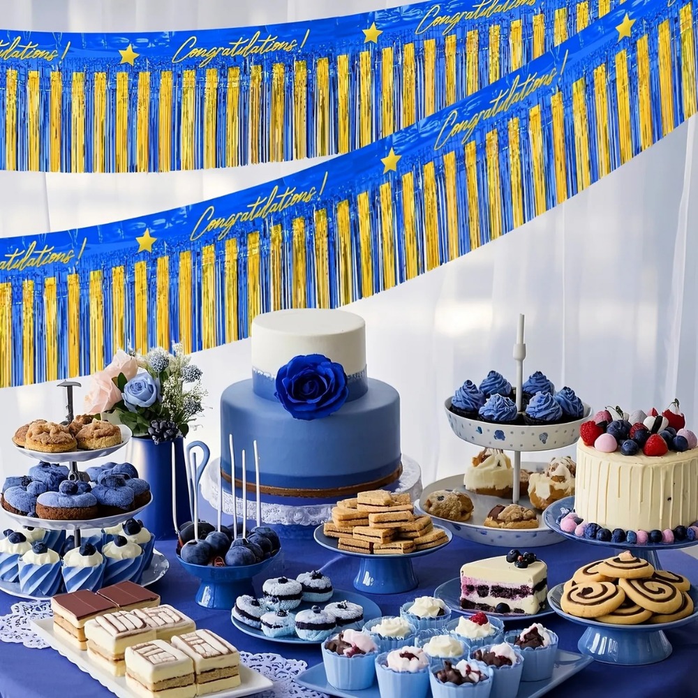 3 Adet Mavi Altın Varaklı Saça - Tinsel Garland Decoration incelemesi ve fiyatı