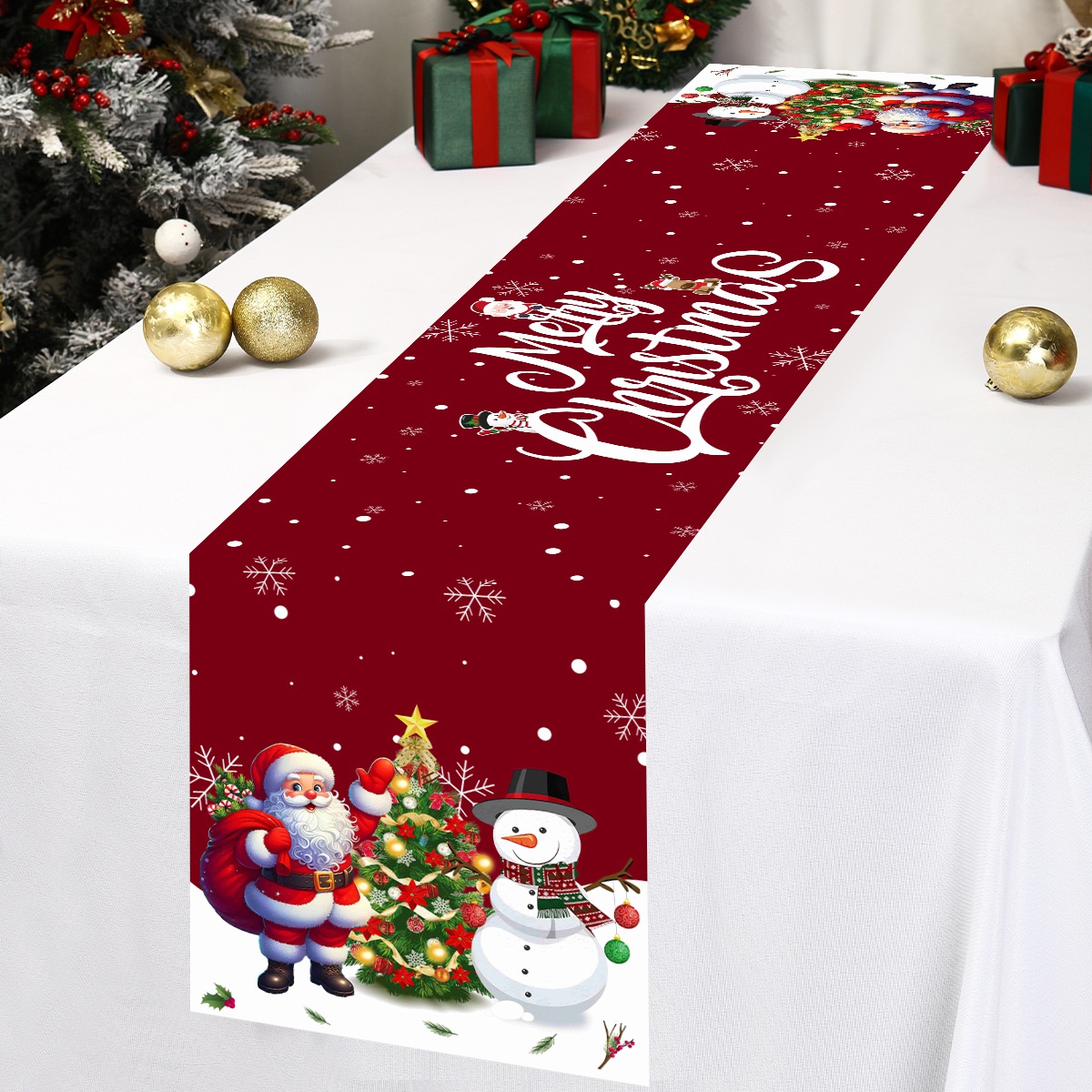 Merry Christmas Noel Baba Masa - Christmas Table Runner incelemesi ve fiyatı