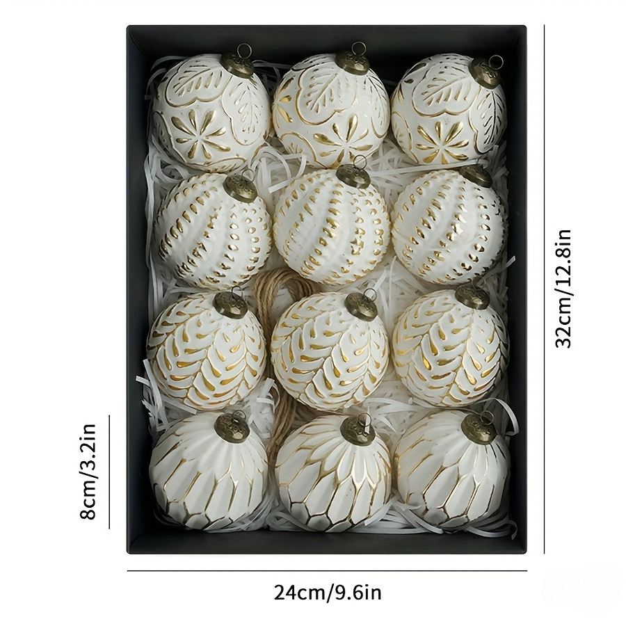 12 adet/takım 8.0 cm antika ta - Ornament Ball Set incelemesi ve fiyatı