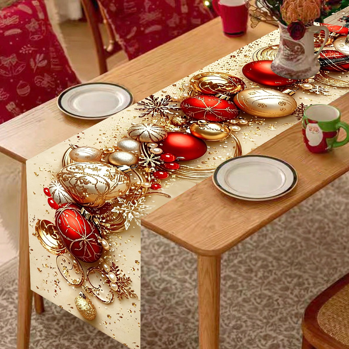 Retro Noel Masa Örtüsü Noel To - Christmas Table Runner incelemesi ve fiyatı