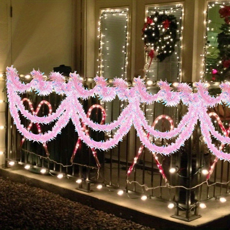 13 Fitlik Pembe Noel Simli Çel - Tinsel Garland Decoration incelemesi ve fiyatı