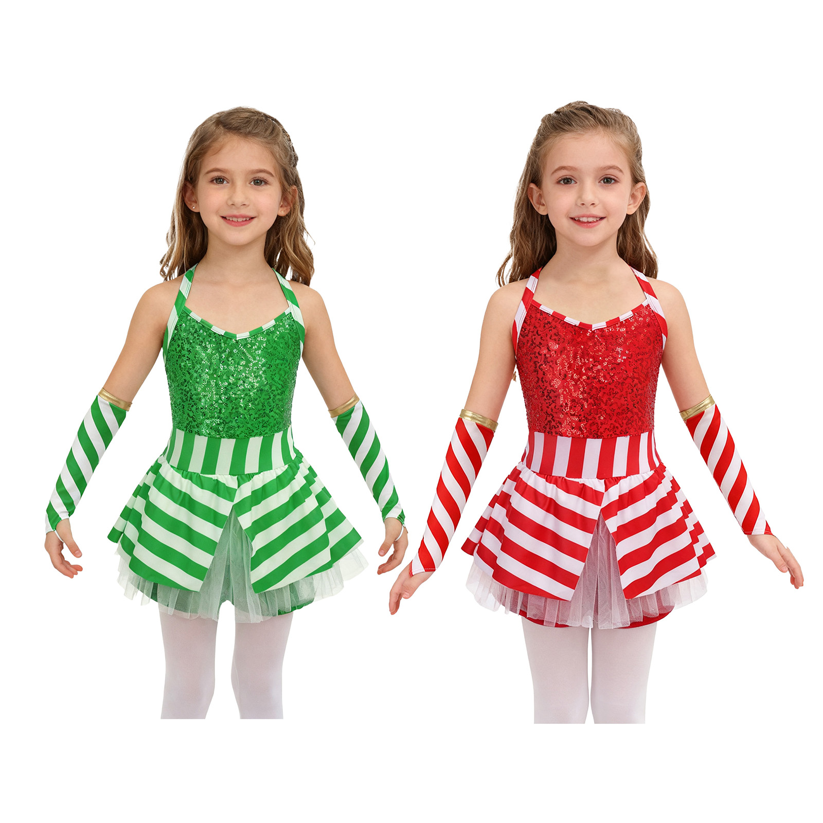 Kızlar Noel Şeker Kamışı Dansı - Elf Costume Christmas incelemesi ve fiyatı