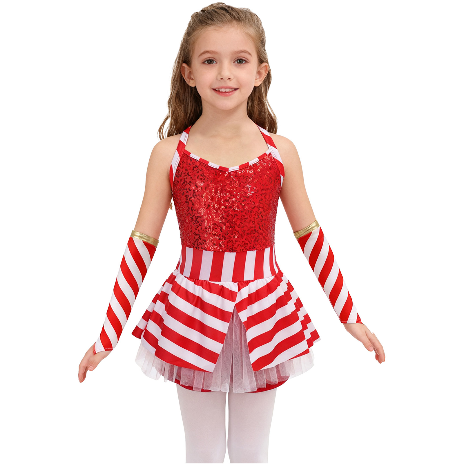 Kızlar Noel Şeker Kamışı Dansı - Elf Costume Christmas incelemesi ve fiyatı