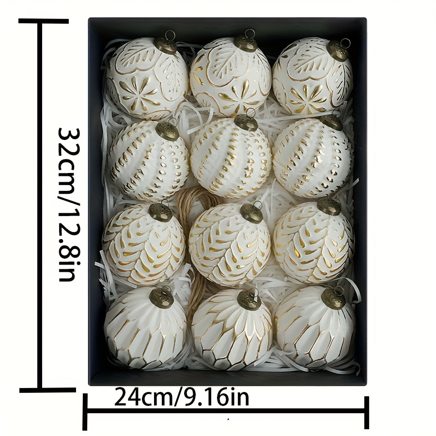 12 Adet 8cm Antik Plastik Noel - Ornament Ball Set incelemesi ve fiyatı