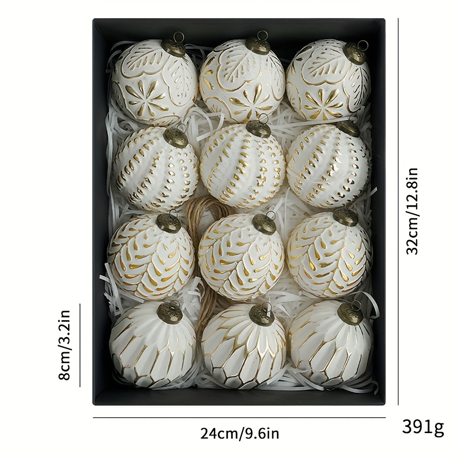 12 Adet 8cm Antik Plastik Noel - Ornament Ball Set incelemesi ve fiyatı