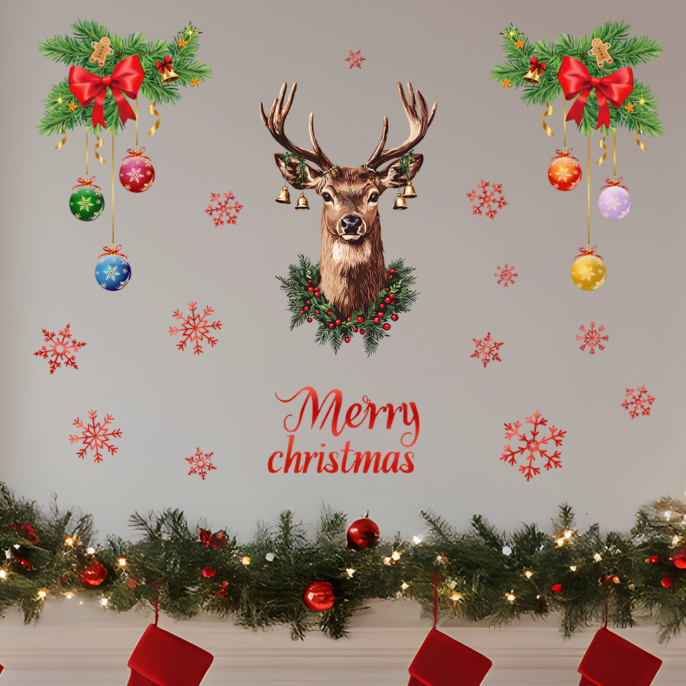Noel Kar Tanesi Geyik Kafası D - Snowflake Window Decal incelemesi ve fiyatı