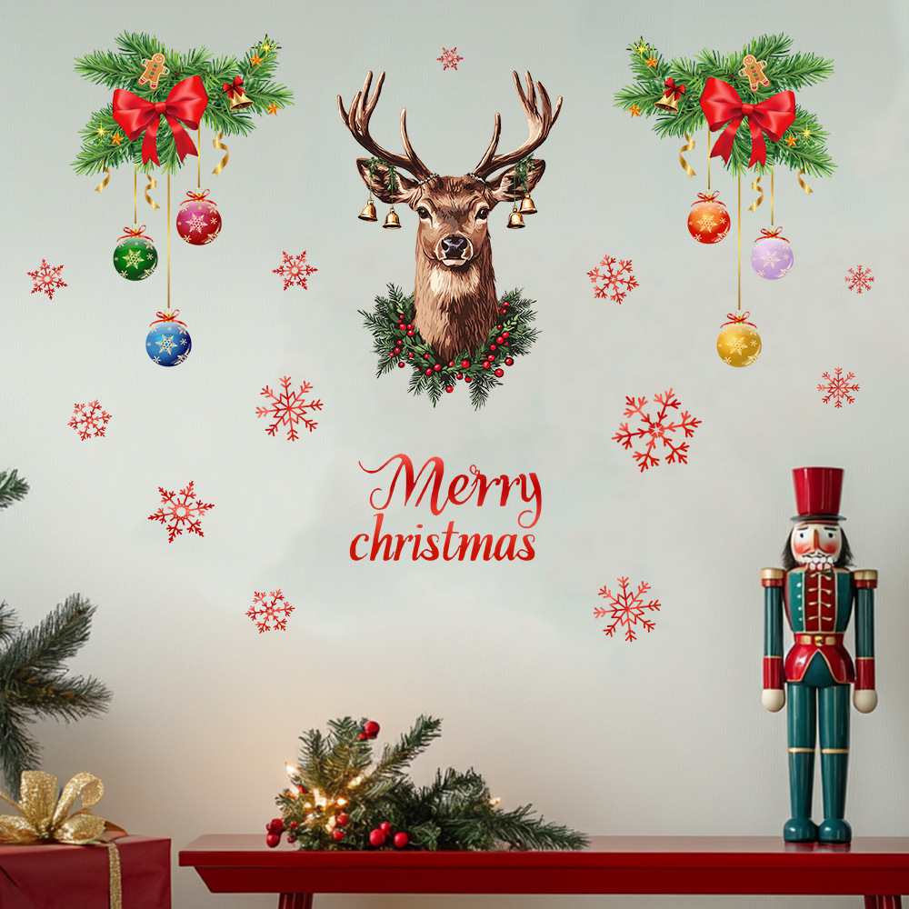 Noel Kar Tanesi Geyik Kafası D - Snowflake Window Decal incelemesi ve fiyatı
