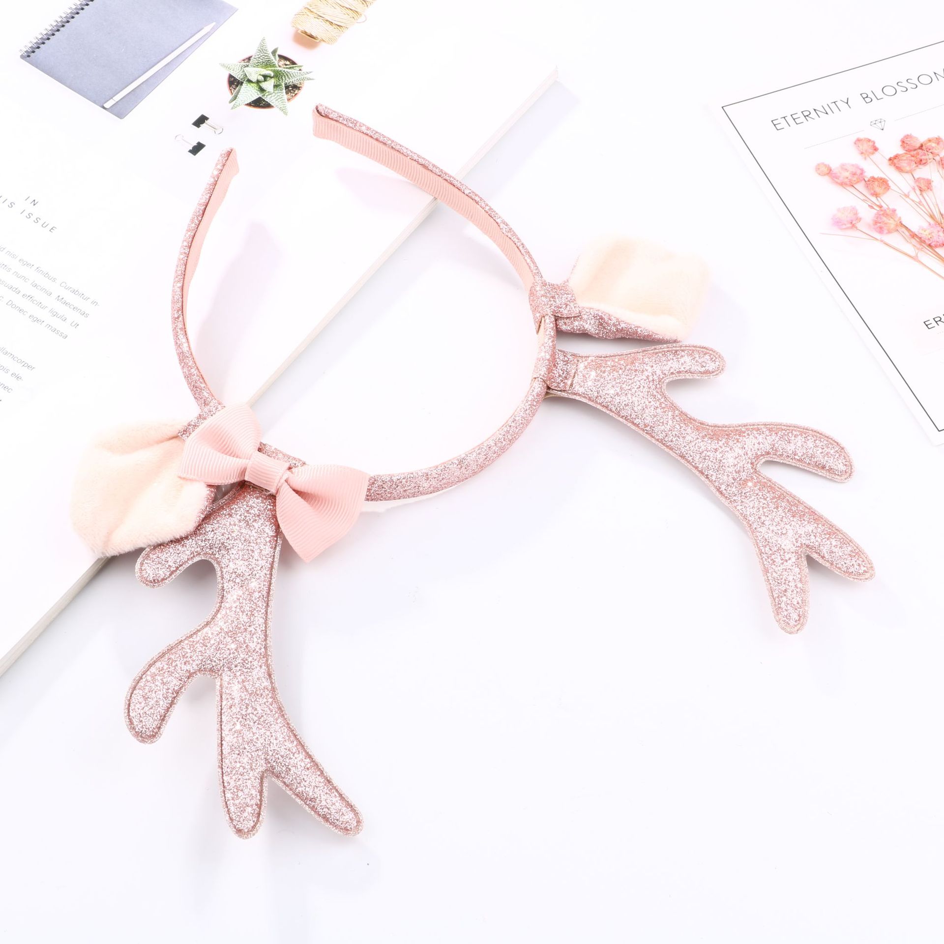 Sevimli Pembe Simli Ren Geyiği - Reindeer Antlers Headband incelemesi ve fiyatı