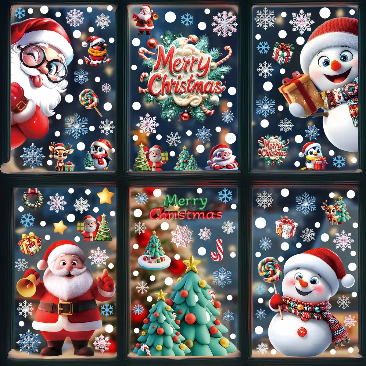 2025 Noel Statik Pencere Süsle - Snowflake Window Decal incelemesi ve fiyatı