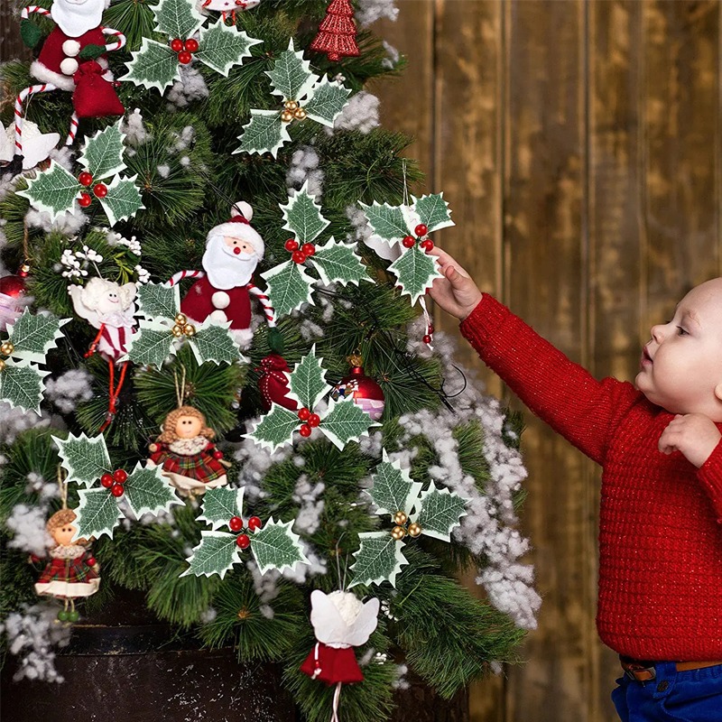 Yeşil yapraklar ile 5-50 adet  - Christmas Wreath Fake incelemesi ve fiyatı